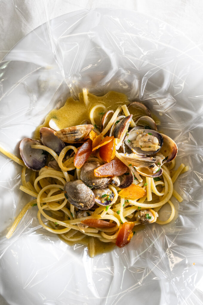 Spaghetti alle vongole - Chinese noodles